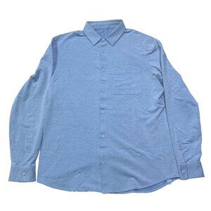 Lululemon‎ Commission Long-Sleeve Shirt Pocket Men's S Blue Minimalist Comfy
